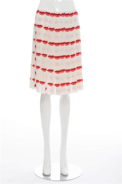 Prada Silk Lip Print Dress 